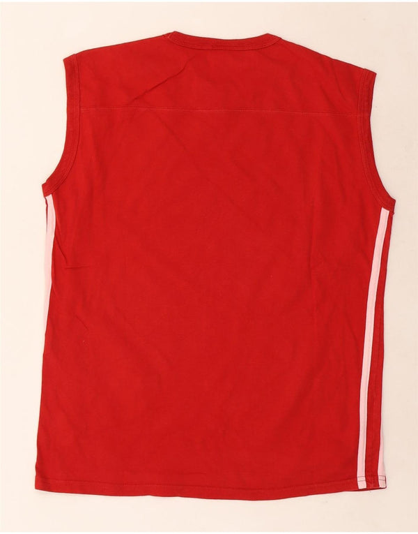Converse Mens Graphic Vest Top Large Red Cotton
