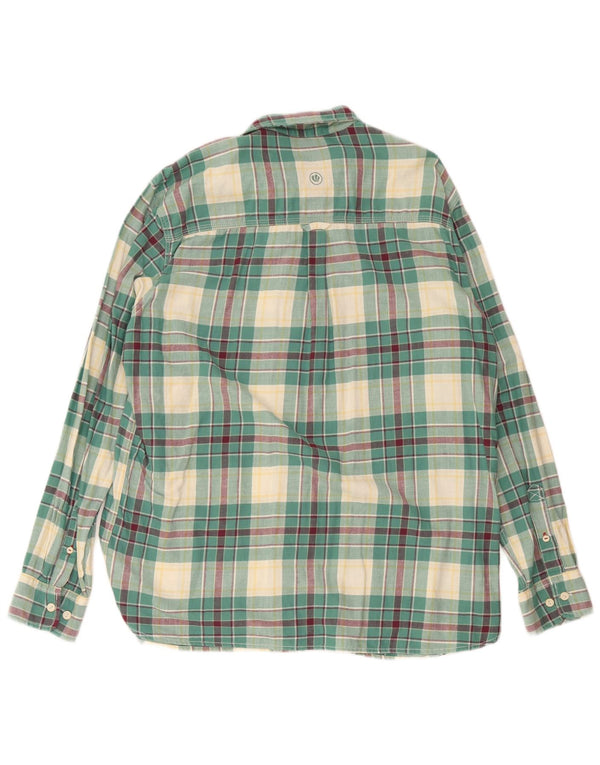 Chemise en flanelle pour homme Fat Face XL en coton à carreaux vert