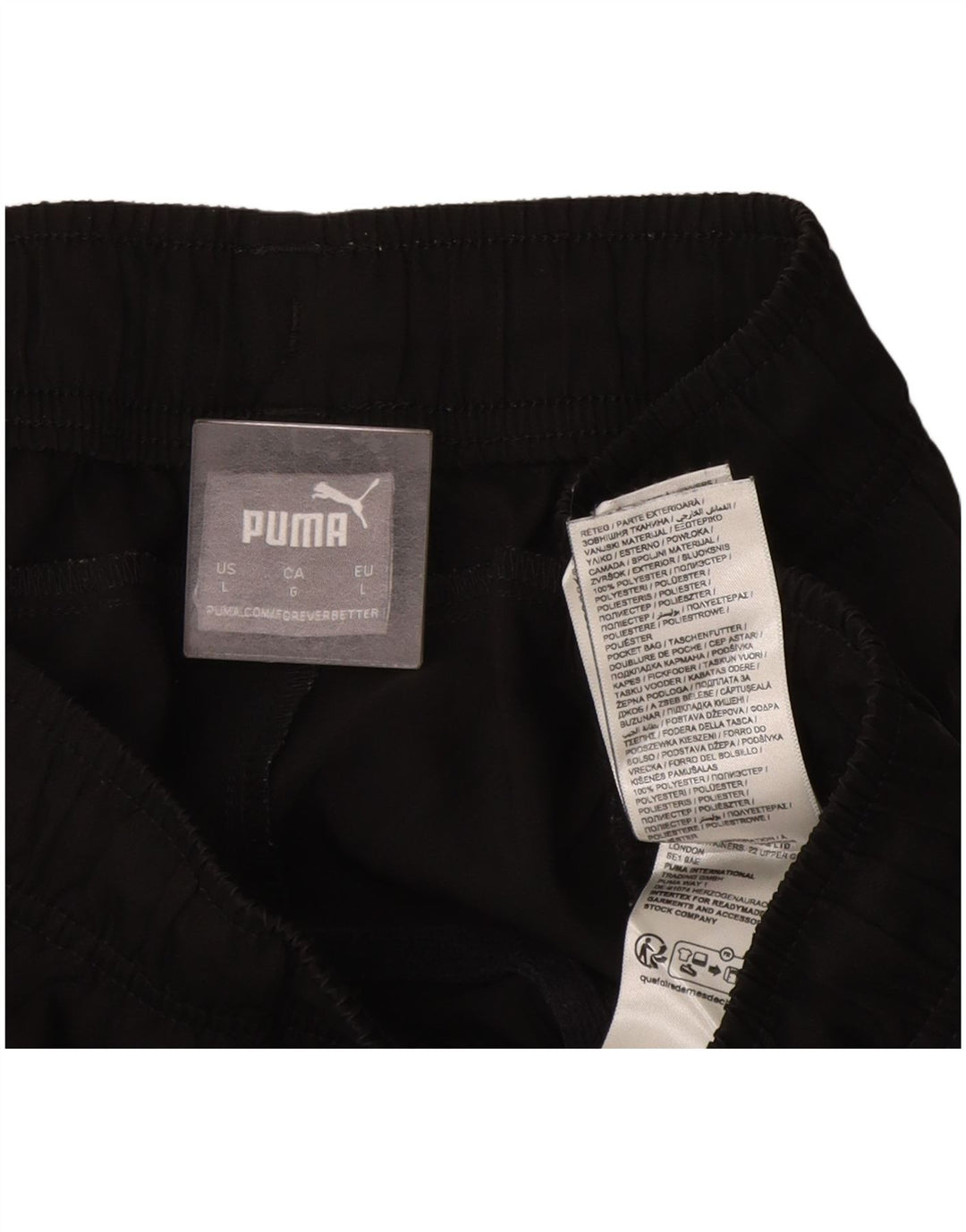 Pantaloncini sportivi da uomo Puma Large neri in poliestere