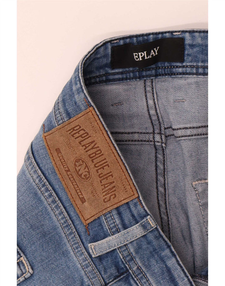 Replay Mens Grover Slim Jeans W33 L29 Blue Cotton