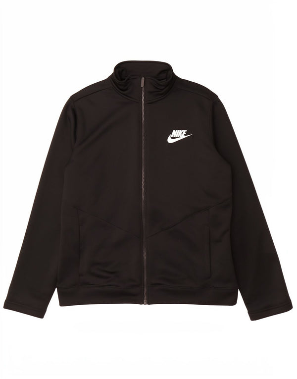 Nike Boys Tracksuit Top Jacket 13-14 Years XL Black Polyester