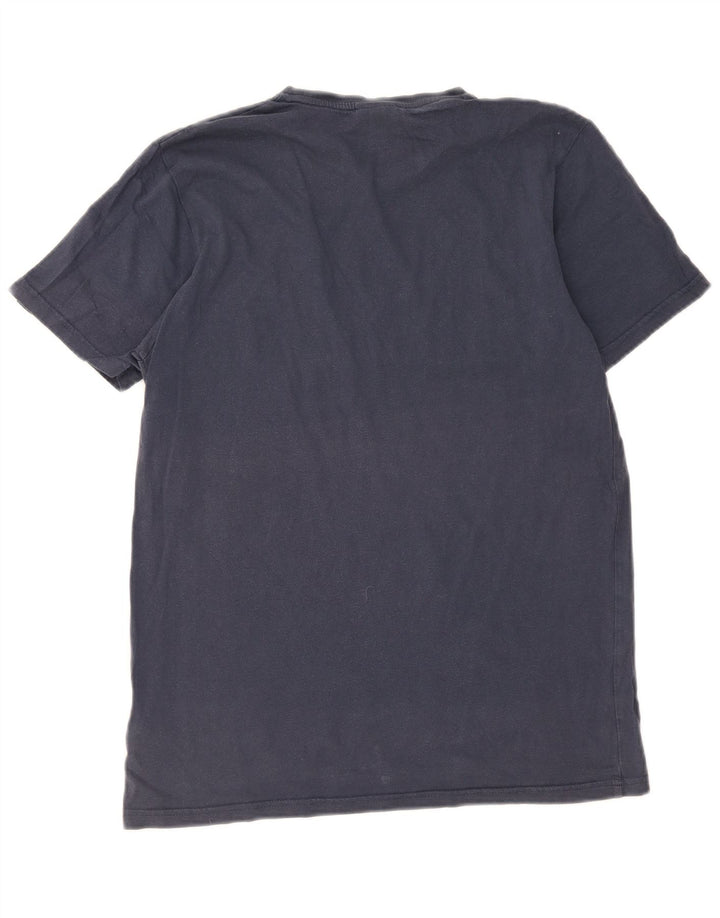 Ellesse Mens Graphic T-Shirt Top Medium Navy Blue Cotton