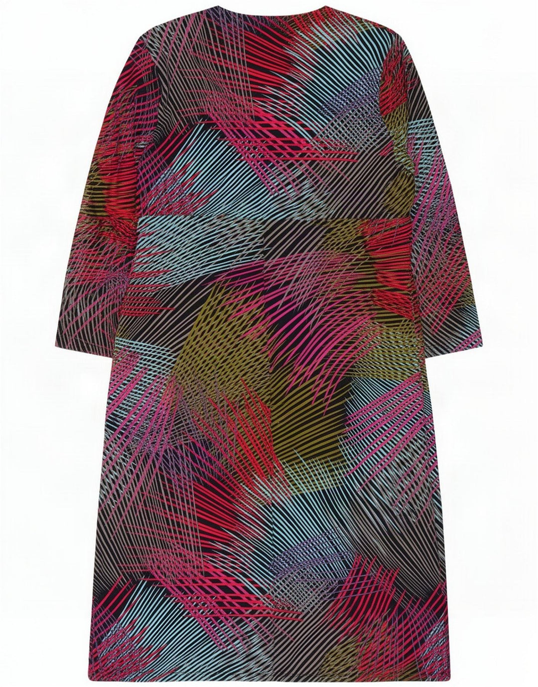 CC Damen-Etuikleid mit abstraktem Muster, UK 14, mittel, mehrfarbig