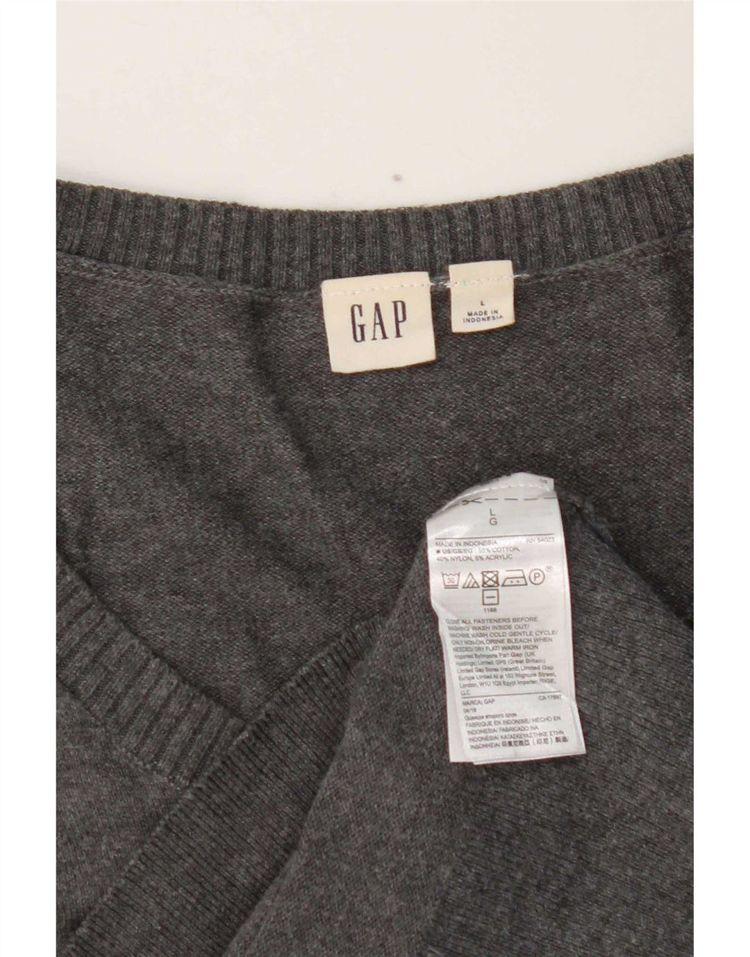 Gap Womens Cardigan Sweater UK 14 Large Grey Cotton