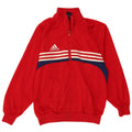 Giacca da tuta da ragazzo Adidas 13-14 anni in poliestere color block rosso