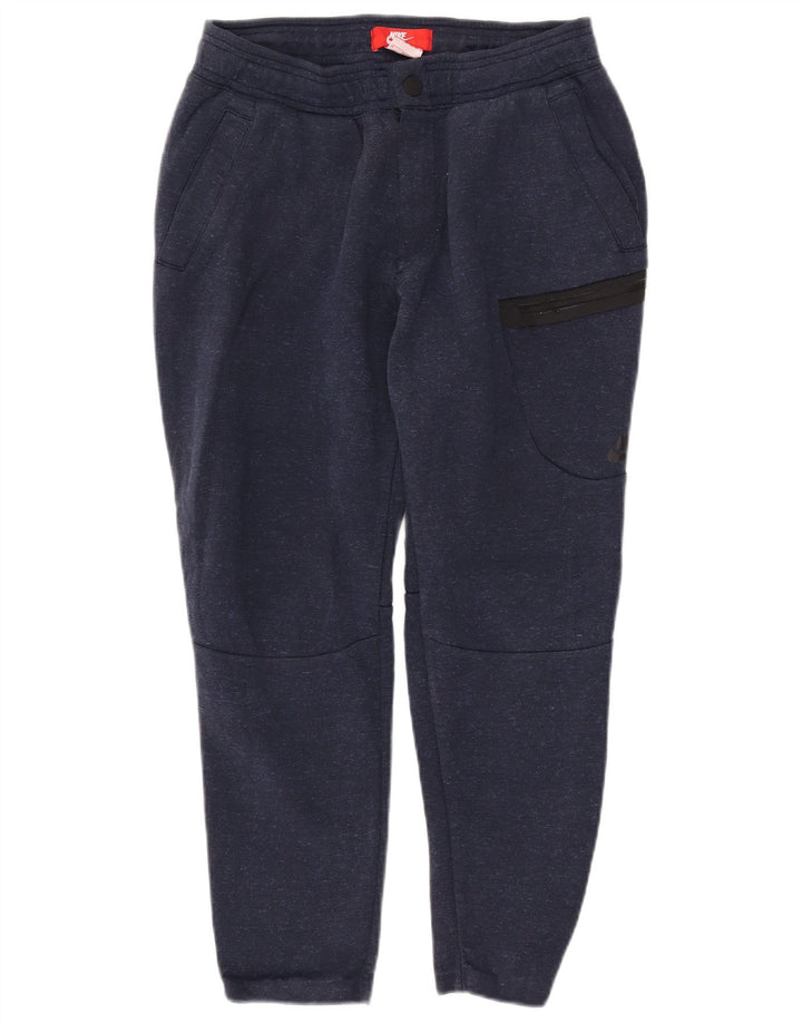 NIKE Mens Crop Cargo Tracksuit Trousers Medium  Navy Blue Flecked