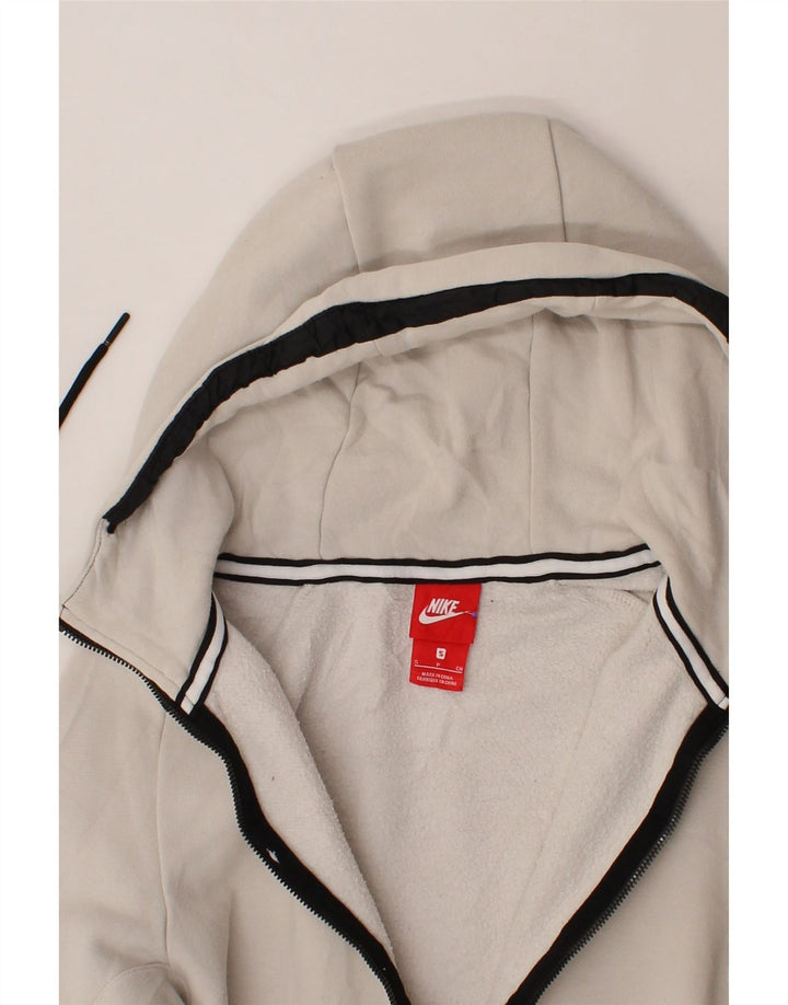 NIKE Womens Zip Hoodie Sweater UK 10 Small Grey Cotton Vintage Nike and Second-Hand Nike from Messina Hembry 