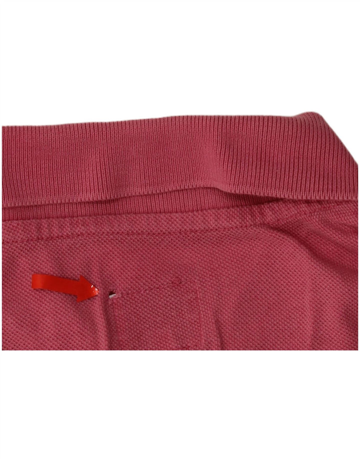 Benetton Mens Polo Shirt Small Pink Cotton