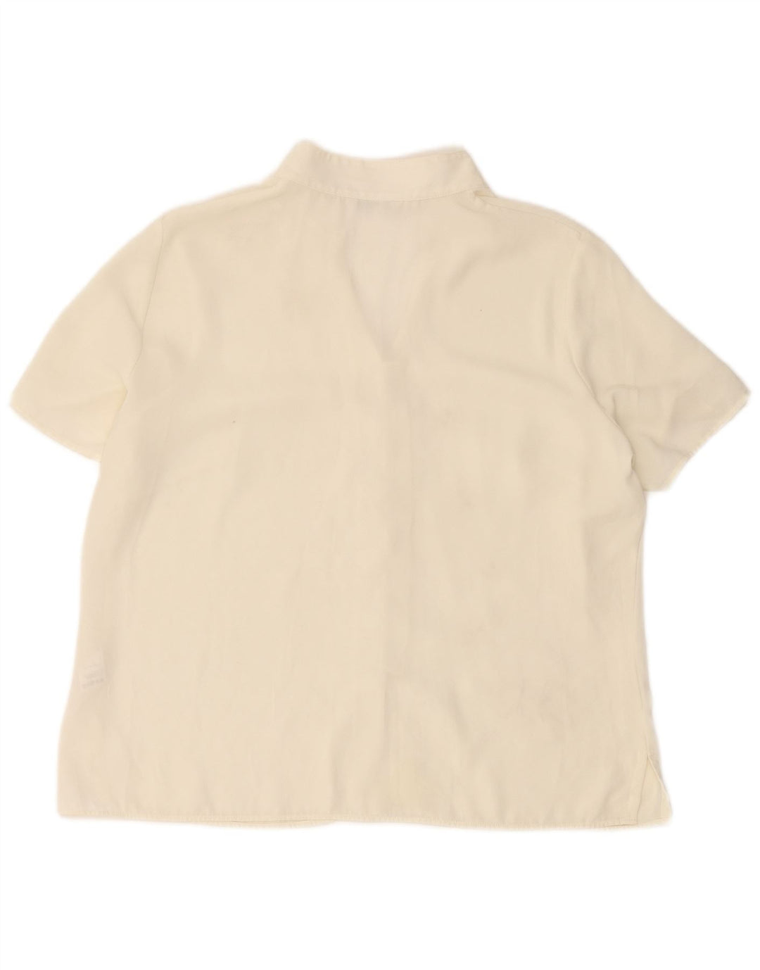 Marks & Spencer Womens Blouse Top UK 16 Large  Off White Floral Polyester
