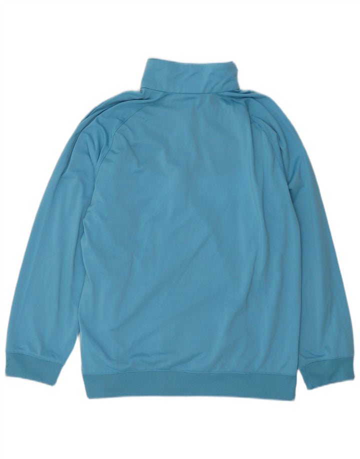NIKE Boys Tracksuit Top Jacket 13-14 Years XL Blue Colourblock Polyester