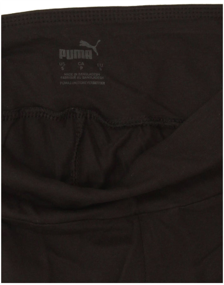 Puma Womens Graphic Leggings UK 10 Small  Black Cotton