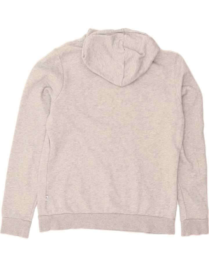 PUMA Womens Graphic Hoodie Jumper UK 14 Medium Grey Polyester Vintage Puma and Second-Hand Puma from Messina Hembry 