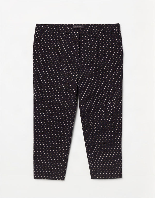 Marks & Spencer Pantalon Chino Femme UK 20 2XL W40 L26 Bleu Marine à Pois