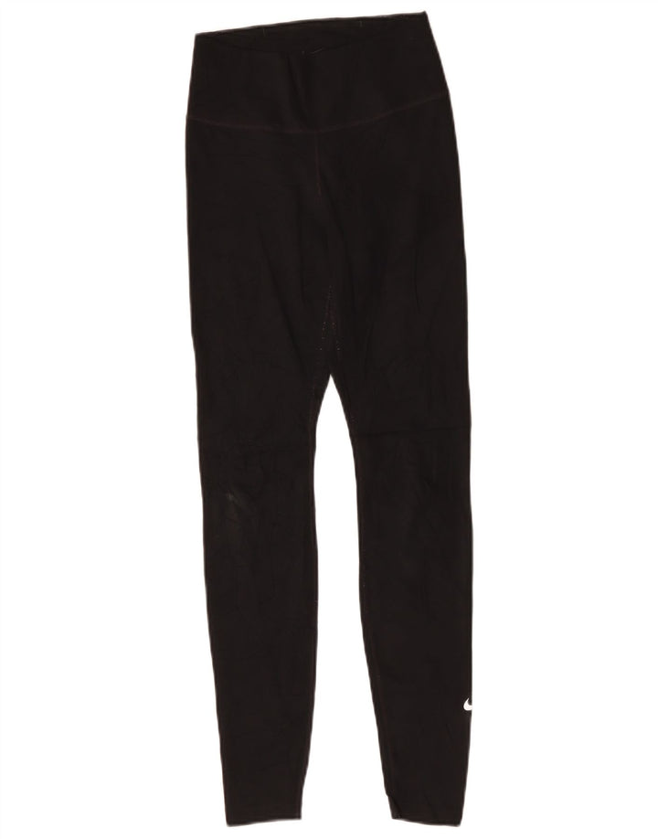 Nike Dame Leggings UK 6 XS Sort Polyester