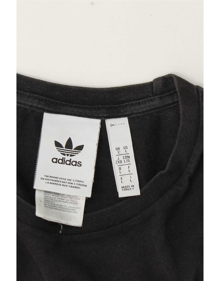 Adidas Mens Graphic T-Shirt Top Large Grey Cotton