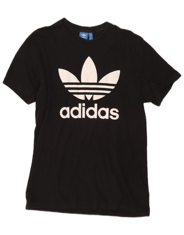 Adidas Mens Graphic T-Shirt Top Medium Black Cotton
