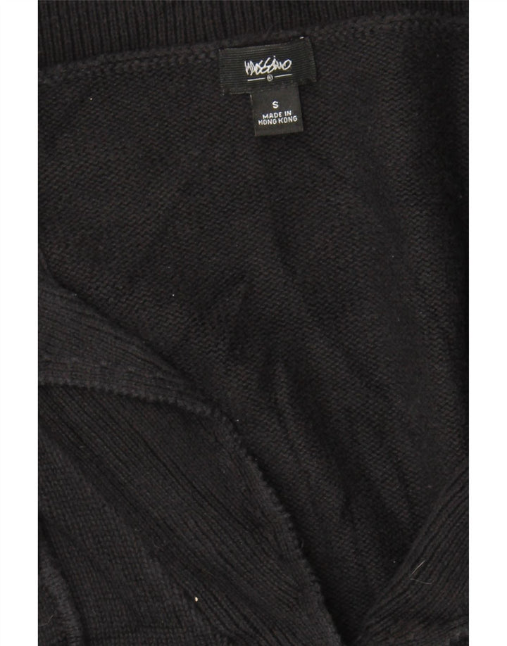 MOSSIMO Womens Cardigan Sweater UK 10 Small Black Cotton Vintage Mossimo and Second-Hand Mossimo from Messina Hembry 