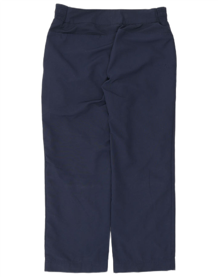 REEBOK Mens Straight Casual Trousers Medium W32 L28 Navy Blue Polyester