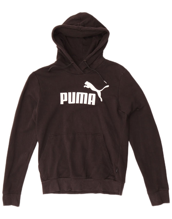 Puma Damen Graphic Hoodie Pullover UK 10 Small Schwarz