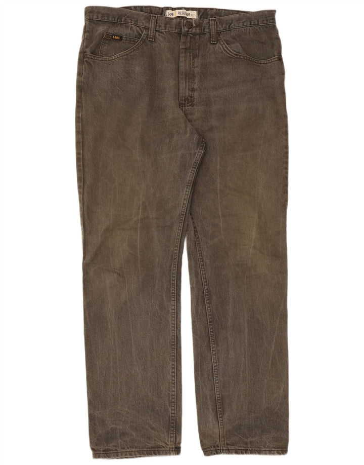 Lee Mens Regular Fit Straight Jeans W38 L32 Grey