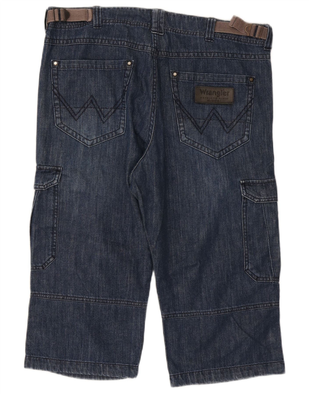 Wrangler Herren Cargo Denim Shorts W36 Große blaue Baumwolle