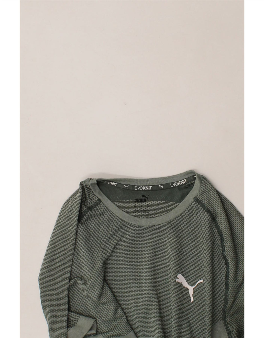 PUMA Mens T-Shirt Top Medium Green Polyester Vintage Puma and Second-Hand Puma from Messina Hembry 