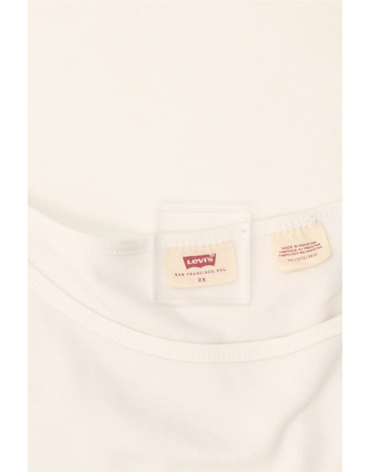 LEVI'S Womens T-Shirt Top UK 20 2XL Off White Cotton Vintage Levi's and Second-Hand Levi's from Messina Hembry 