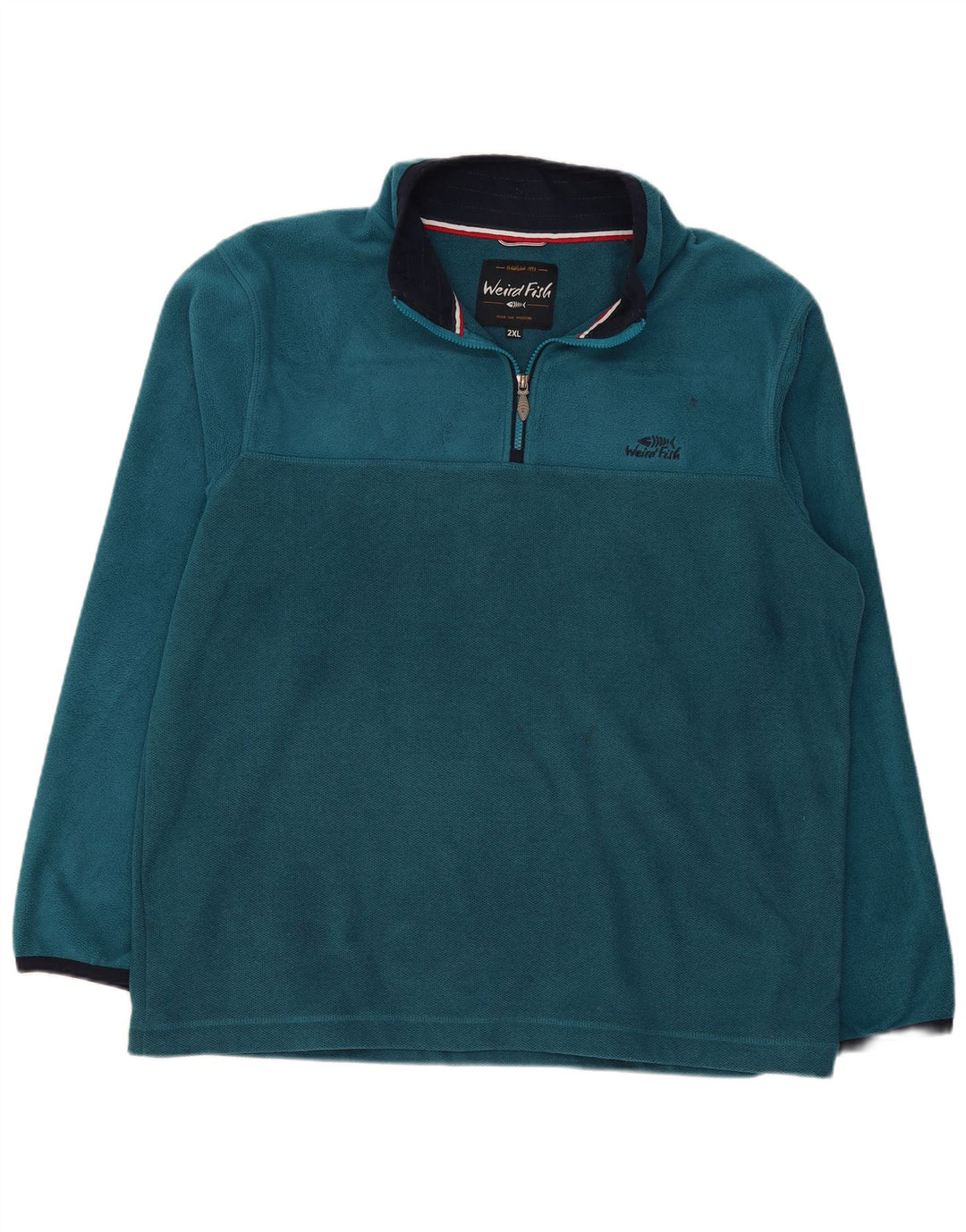 Weird Fish Herre Fleece Jumper 2XL Blå Polyester