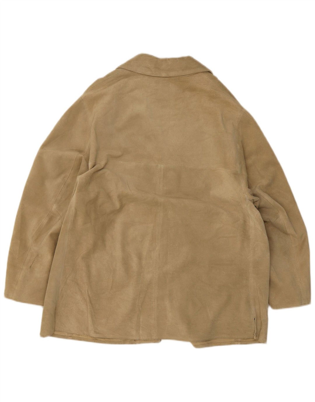 Giacca blazer in pelle scamosciata da donna a 4 bottoni Massimo Rebecchi UK 14 Beige medio