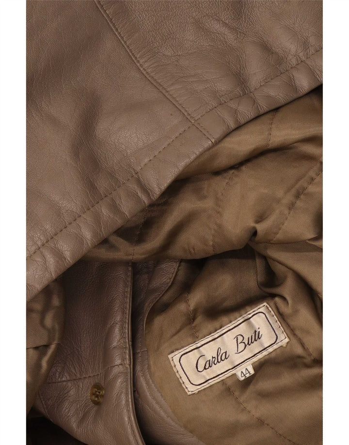 Giacca In Pelle Donna Carla Buti IT 44 Grigio Medio