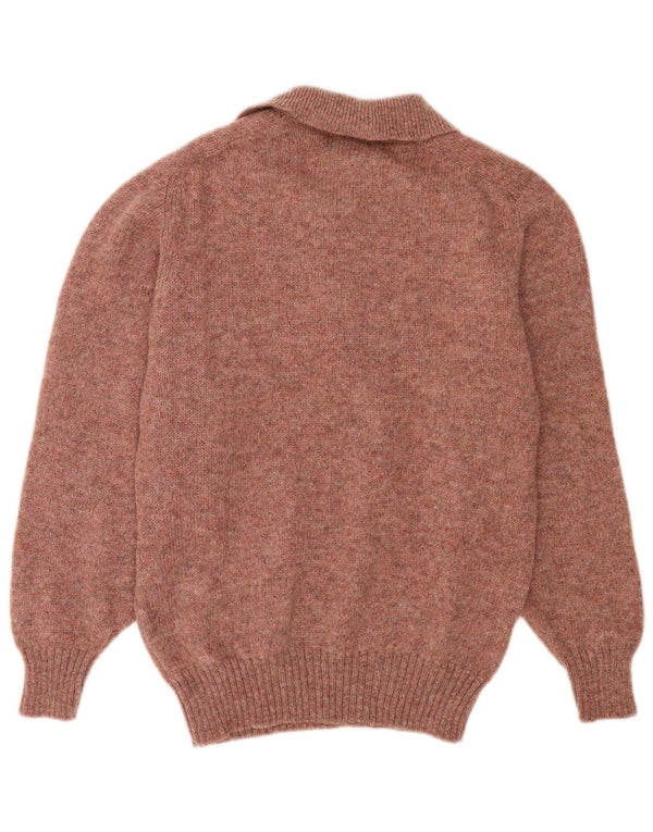 Kappa Herre Polo Neck trøje Sweater Medium Rød Flecked Uld