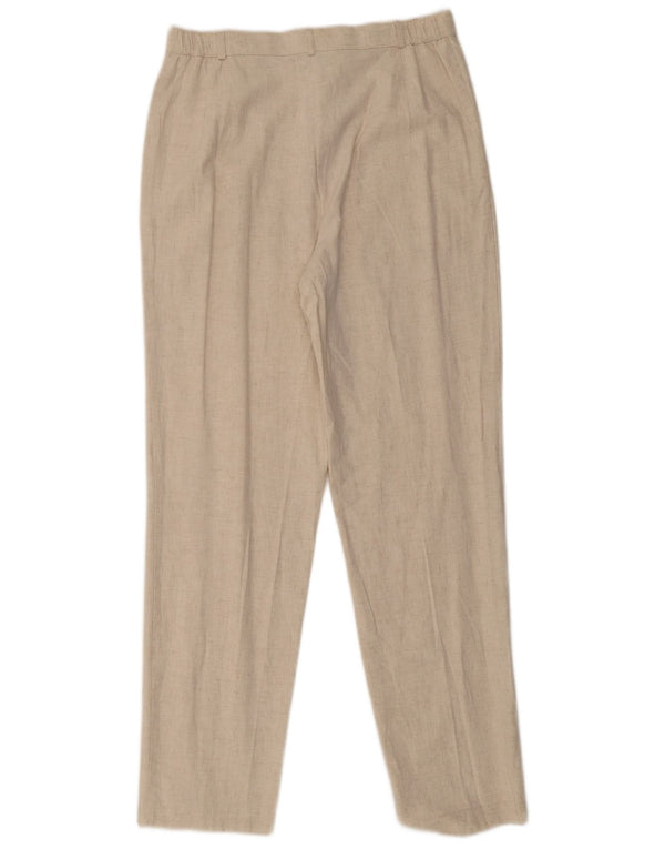 Marks & Spencer Womens Chino Trousers UK 14 Medium W30 L30 Beige Flecked