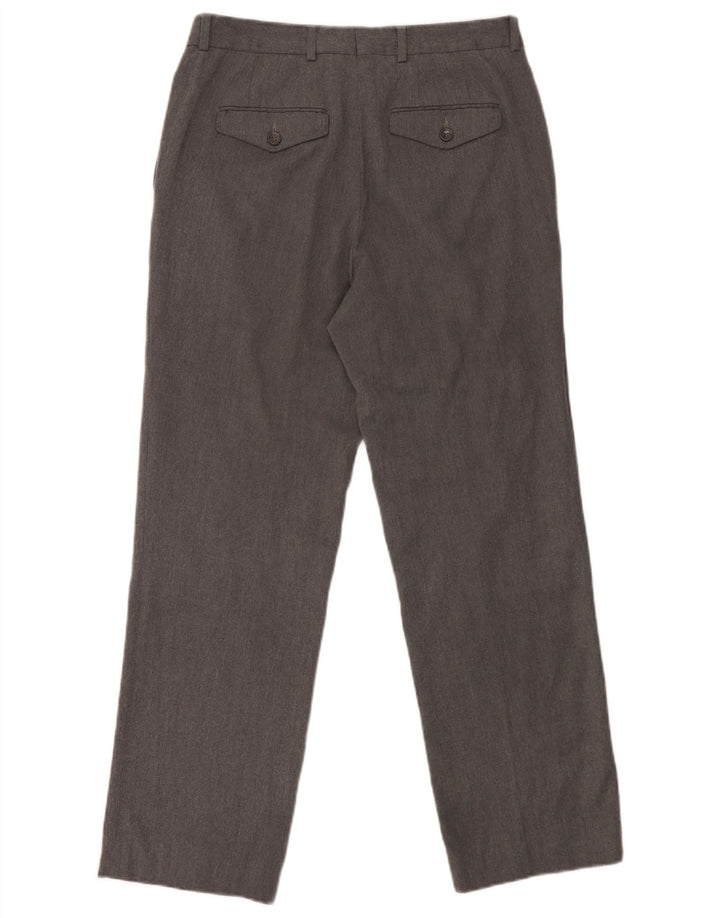 Zara Mens Straight Chino Trousers EU 40 Medium W31 L29 Grey Polyester