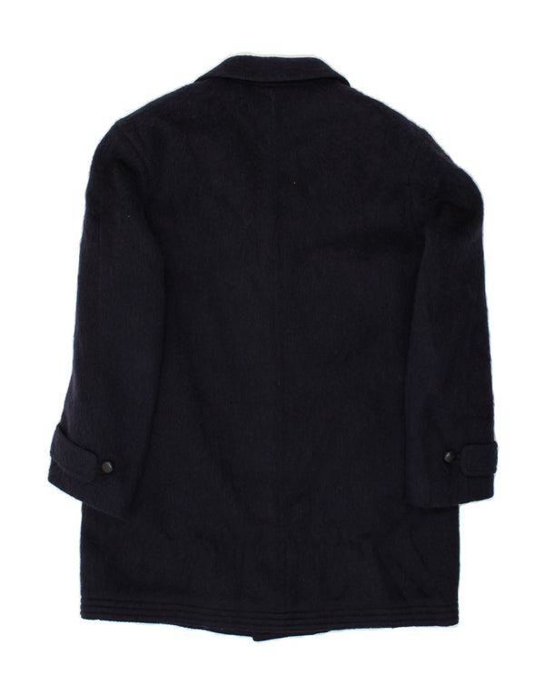 DOLOMITEN Mens Overcoat UK 38 Medium Navy Blue Mohair