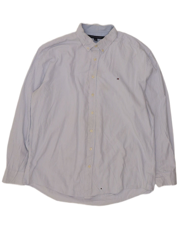 Tommy Hilfiger Chemise Homme 2XL Bleu Rayé Coton