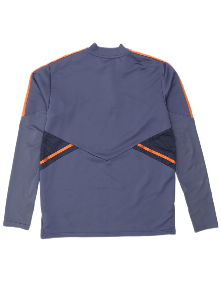 Adidas Herre Manchester United Pullover Træningsdragt Top Stor Blå Colourblock