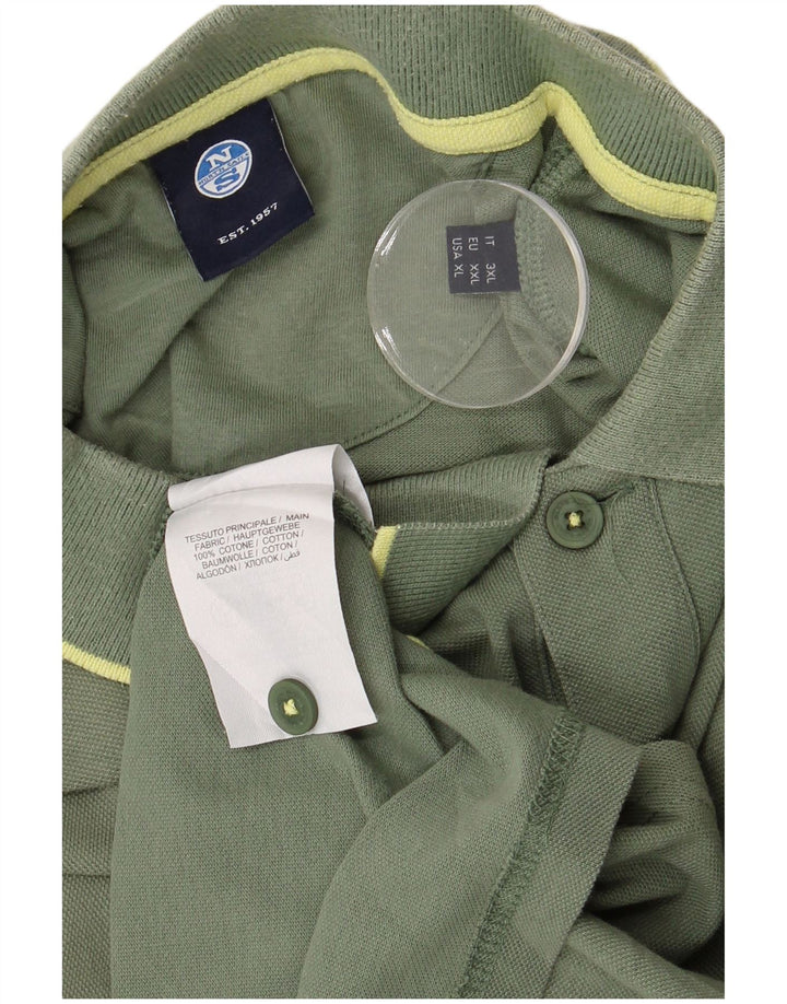 NORTH SAILS Mens Polo Shirt XL Khaki Cotton