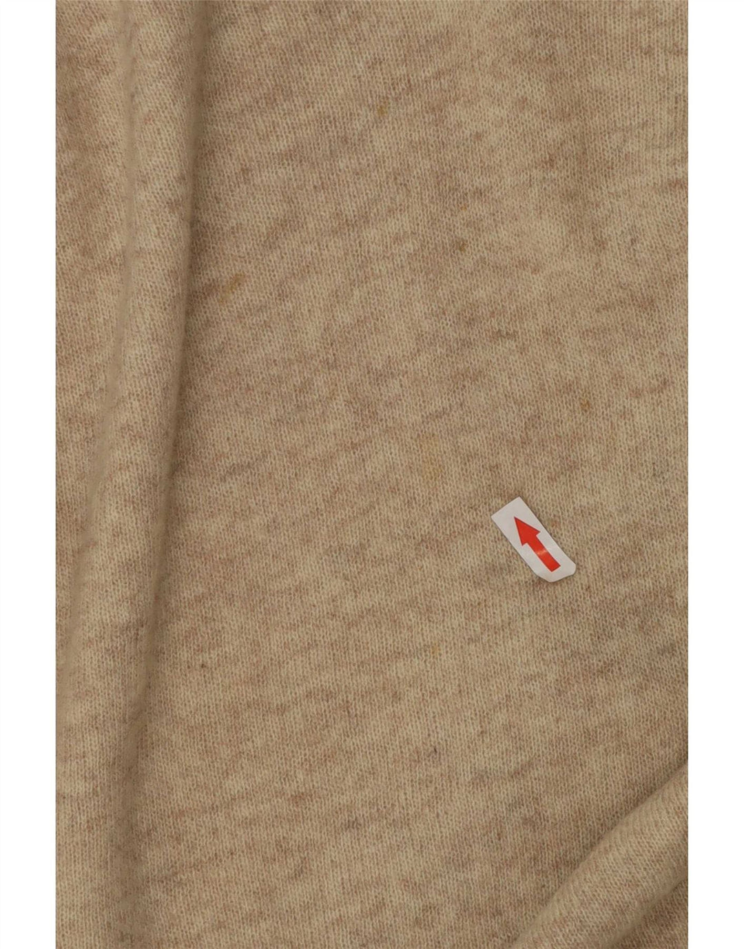 Vintage Mens V-Neck Jumper Sweater Large Beige Flecked Wool