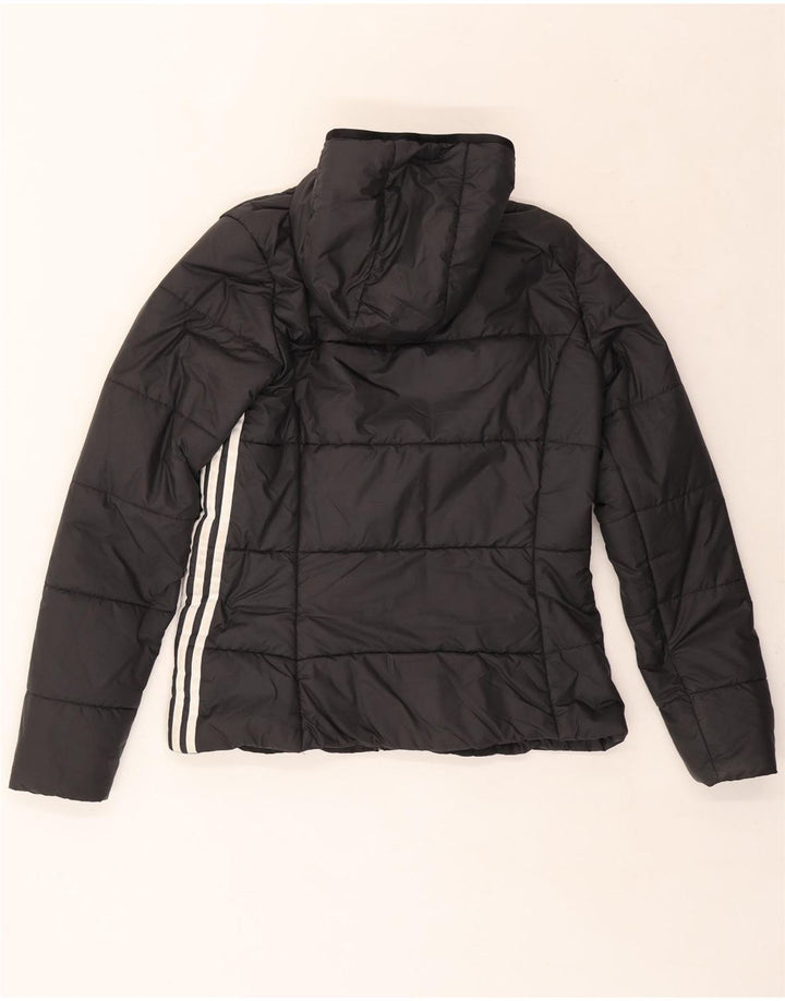 Giacca imbottita con cappuccio da donna ADIDAS UK 14 poliestere nero medio