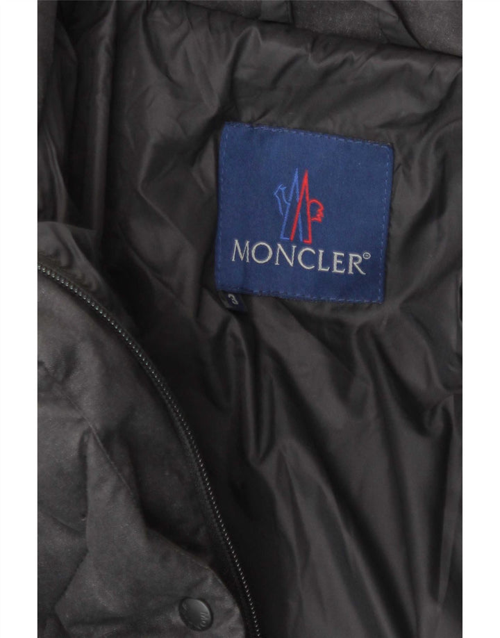 Moncler Cappotto imbottito oversize da donna taglia 3 Cotone grigio medio