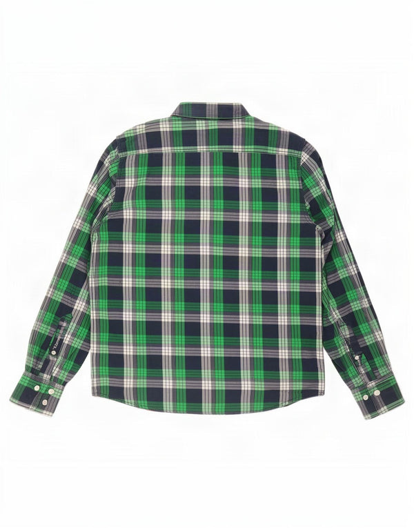 Superdry Camisa Slim Fit XL De Algodón A Cuadros Verdes