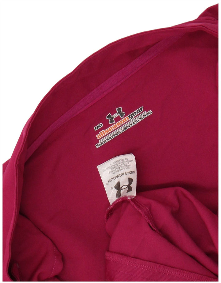UNDER ARMOUR Womens Tracksuit Top Jacket UK 14 Medium Pink Colourblock