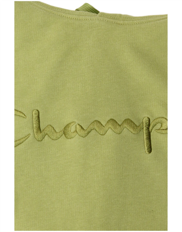 Champion Mens Graphic Hoodie Jumper Medium Green