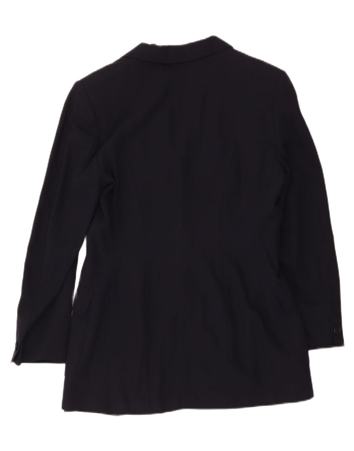 Giacca blazer da donna Sportmax UK 12 lana blu navy media