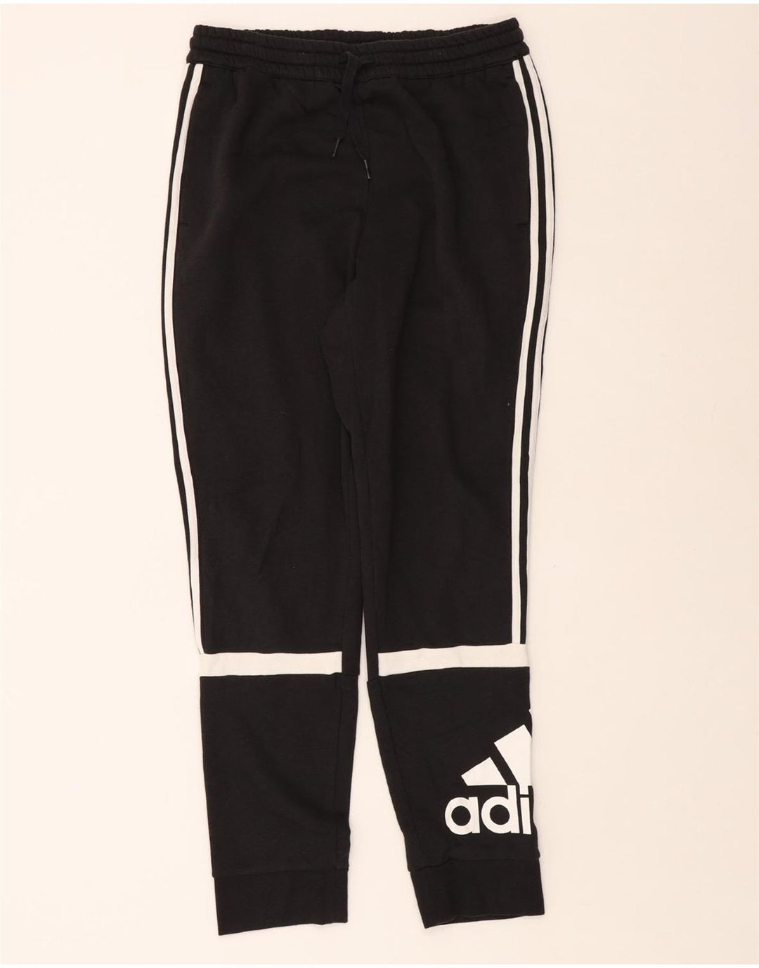 ADIDAS Mens Graphic Tracksuit Trousers Joggers Medium  Black Colourblock