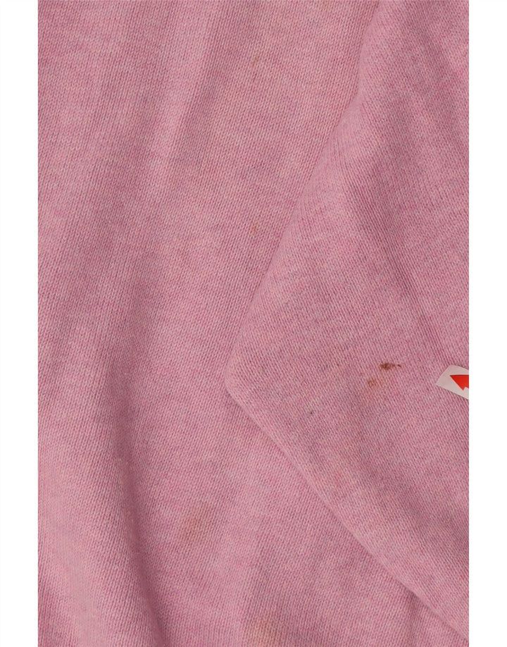Marks & Spencer Mens V-Neck Jumper Sweater XL Pink Cotton