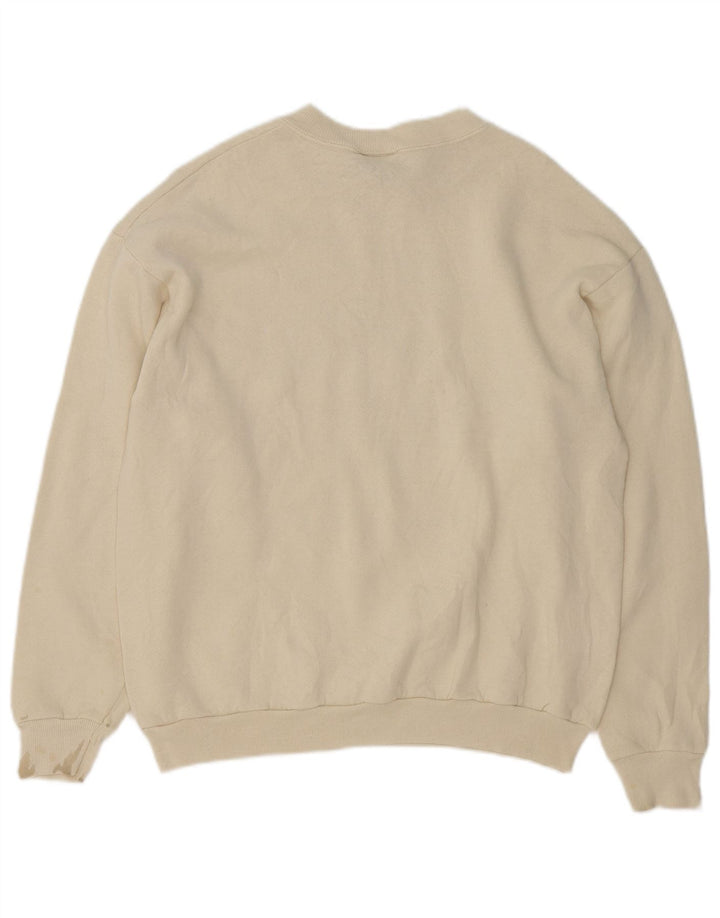 Lee Mens Graphic Sweatshirt Jumper Medium Off White Cotton