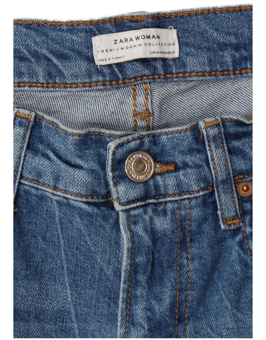 Zara Herren Straight Jeans EU 40 Mittel W31 L26 Blau