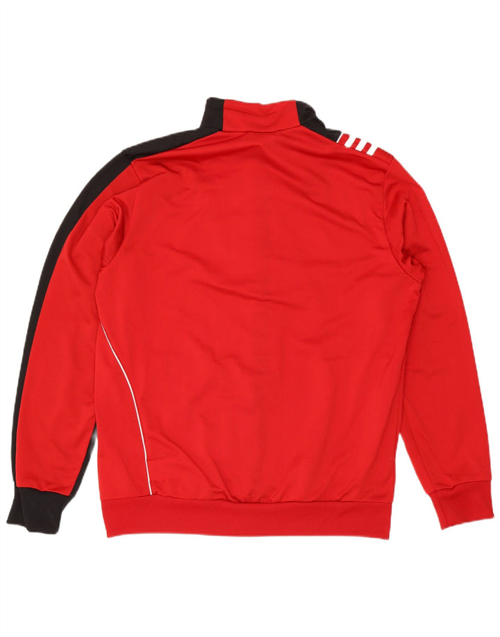 Adidas Træningsdragt til mænd Top jakke UK 42/44 Large Red Colourblock Polyester