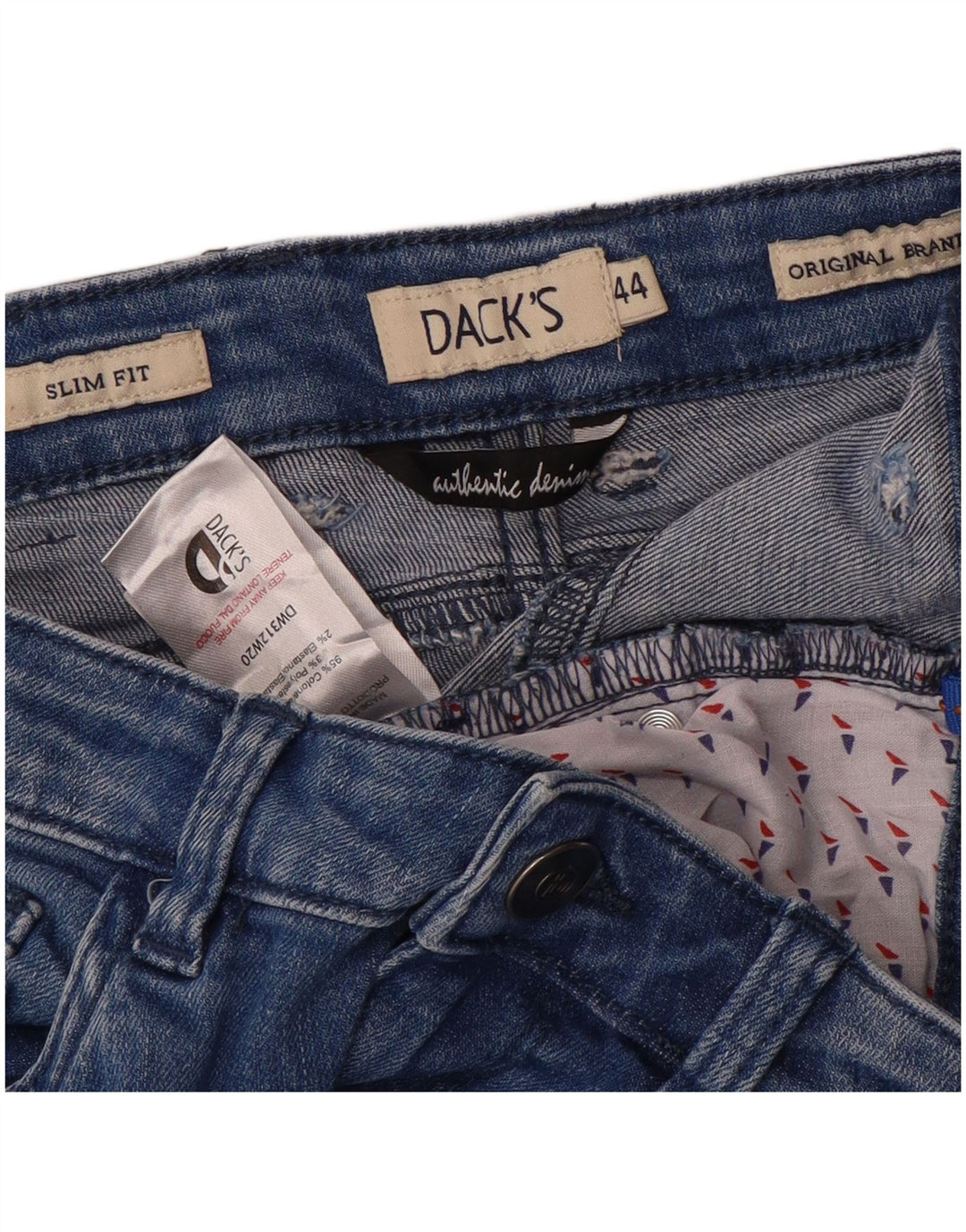 Женские узкие джинсы Dack's IT 44 Medium W30 L28 Синий хлопок